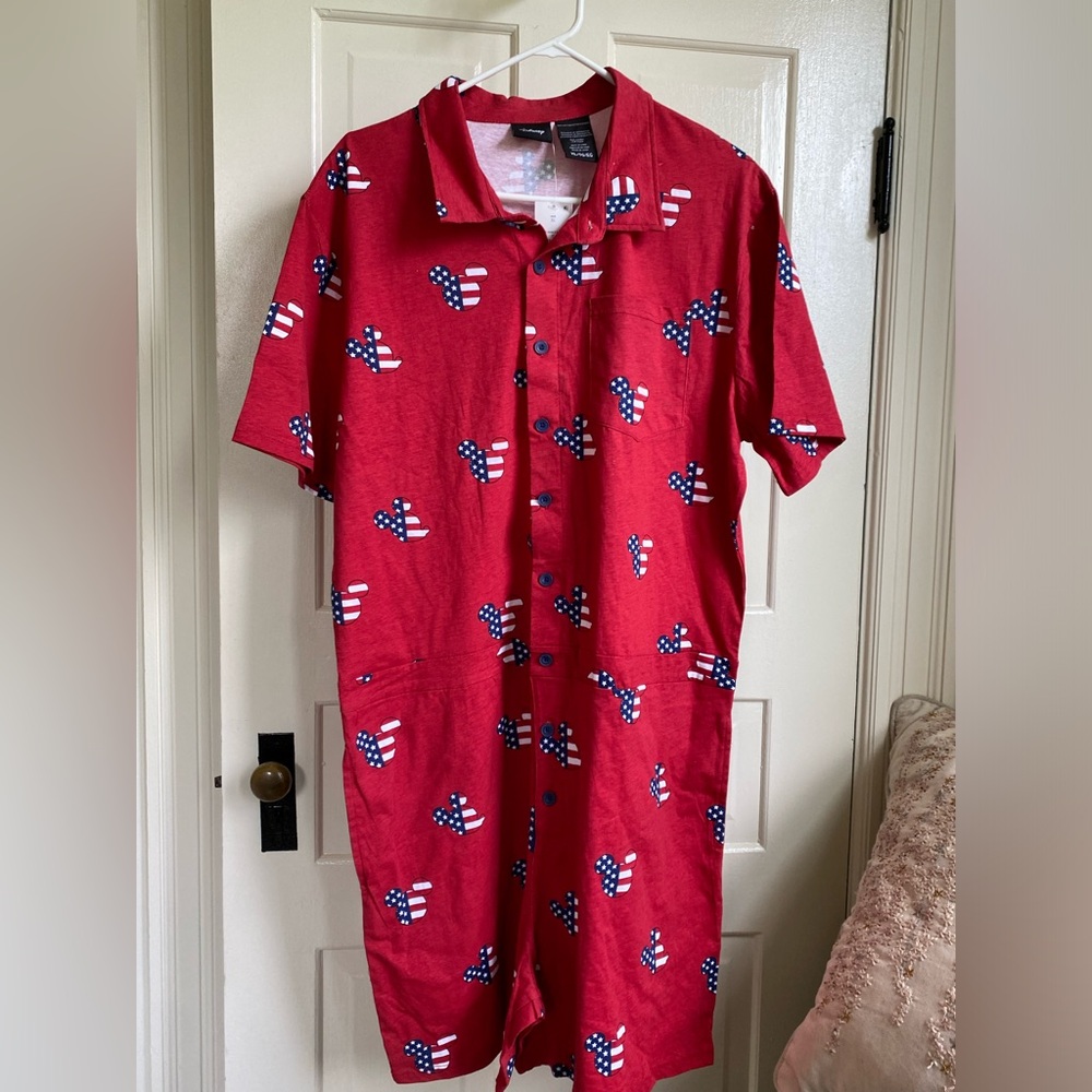 NWT Women’s XL Red, White, & Blue Disney Mickey Mouse Romper